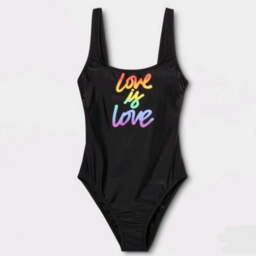 SIRENA Rainbow Love Is Love Pride Maillot Swimsuit NWT Sz S
